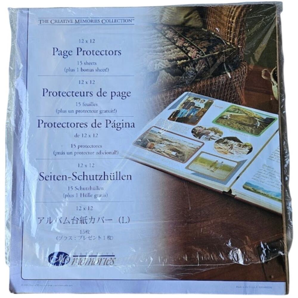 Creative Memories Collection 2004 12" X 12' Page Protectors 18 Sheets